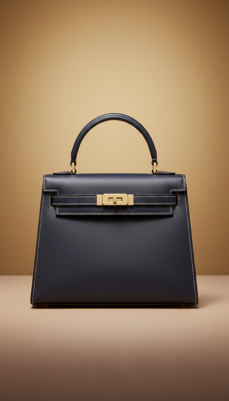 Classic Satchel with Monogram Detail