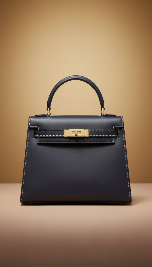 Classic Satchel with Monogram Detail