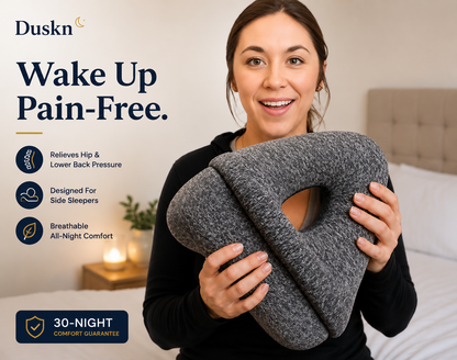 Duskn™ Orthopedic Memory Foam Leg Pillow For Hip, Back & Sciatica Relief