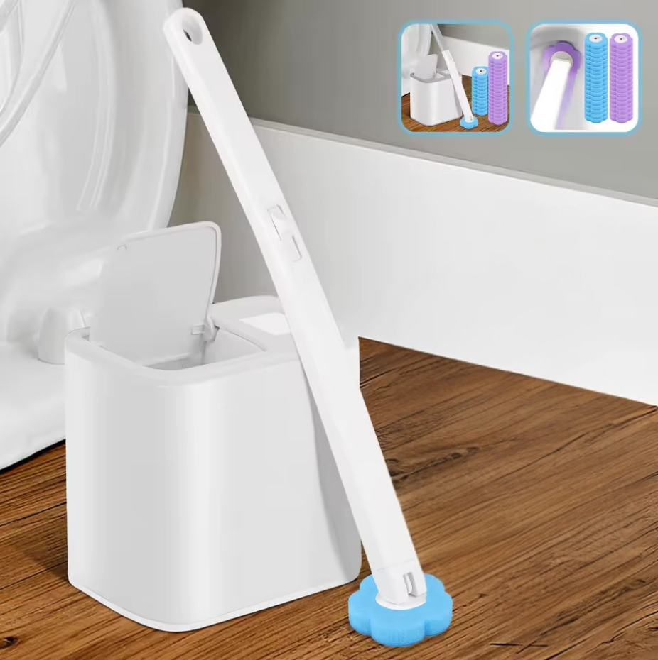 Effortless Clean™ Toilet Brush Kit – Hygienic Disposable Cleaning + Refill Pads