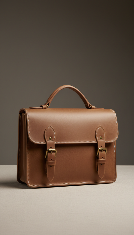 Structured Tote in Italian Leather